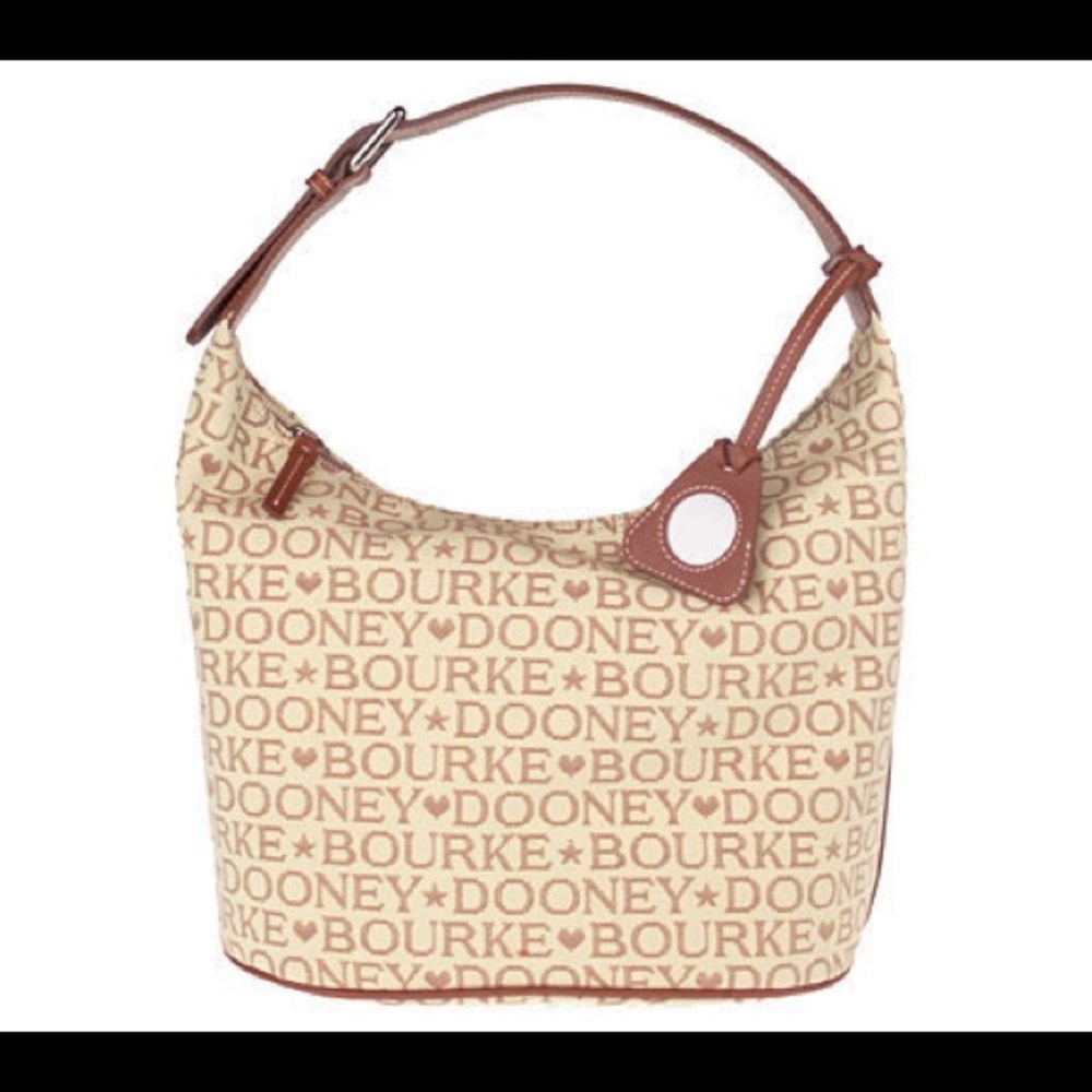DOONEY AND BOURKE MONOGRAM CANVAS HOBO